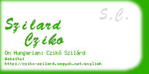 szilard cziko business card